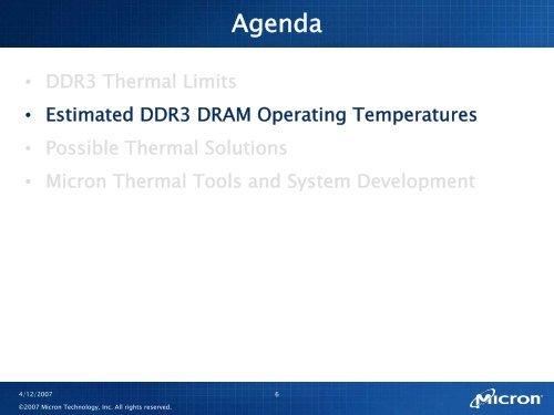 DDR3 Thermals - Micron