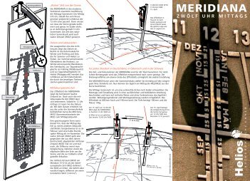 MERIDIANA Mittags-Sonnenuhr Flyer - Helios Sonnenuhren