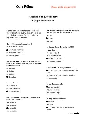 Quiz corrigé