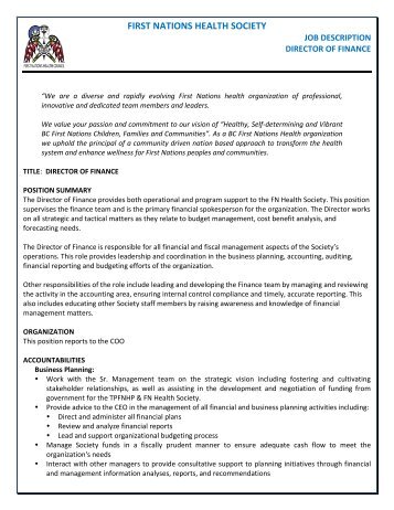job description for financial assistant financial