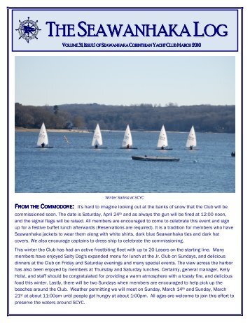 March - Seawanhaka Corinthian Yacht Club