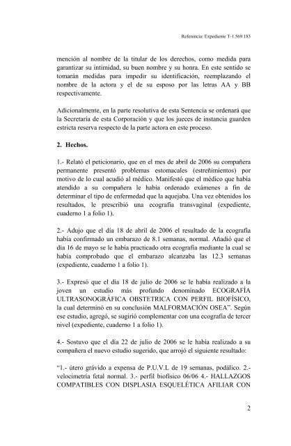 Sentencia T-388/09 Referencia: expediente T-1.569.183 Acción de ...