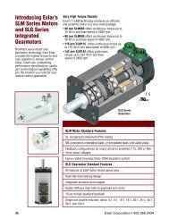 SLM/SLG Series Motor Ordering Information - Exlar