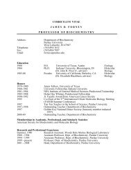 CURRICULUM VITAE - Purdue University