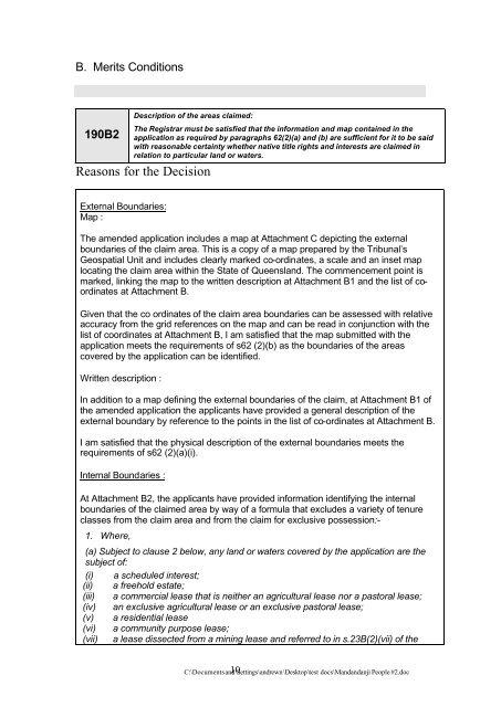 Mandandanji People #2 - National Native Title Tribunal