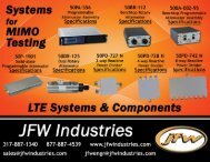 LTE Manually Variable Attenuator Advertisement - JFW Industries