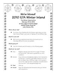 2010 ILYA Winter Inland - Inland Lake Yachting Association