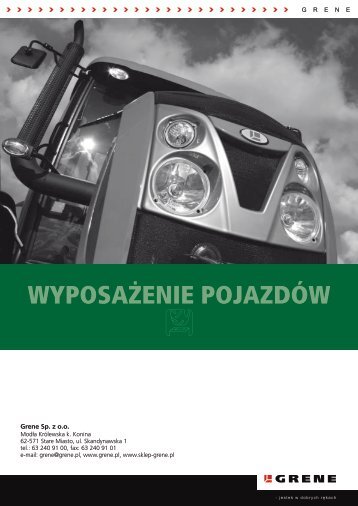 WYPOSAÅ»ENIE POJAZDÃW - Grene