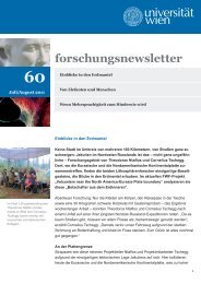 Juli/August 2011 - Forschungsnewsletter - UniversitÃ¤t Wien