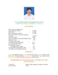 late shri gurudas prabhakar gauns - Goavidhansabha.gov.in . 