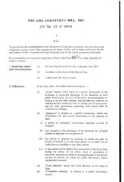 bill as introduced - Goavidhansabha.gov.in - Welcome to Goa . 