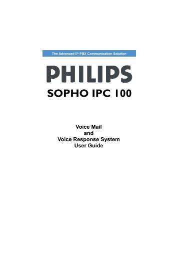 SOPHO IPC 100 - Scharis Telecom