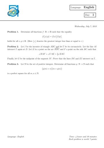 International Mathematical Olympiad - Georg Mohr-Konkurrencen