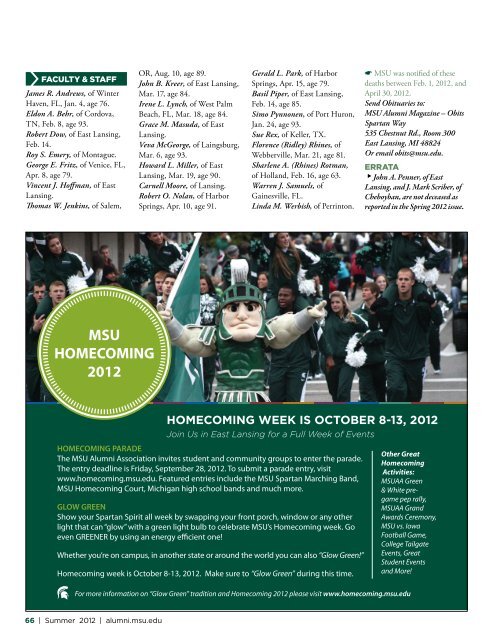 Raving fans wear Spartan jewelry - MSU Alumni Association ...