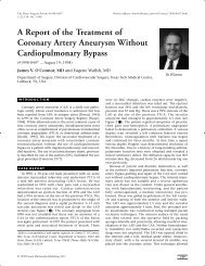 A Report of the Treatment of Coronary Artery Aneurysm Without ...