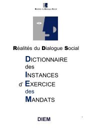 DIEM - RÃ©alitÃ©s du Dialogue Social