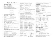 LATEX 2Îµ Cheat Sheet