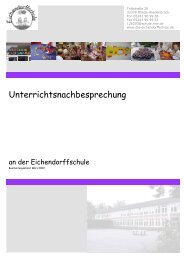 Unterrichtsnachbesprechung an der Eichendorffschule