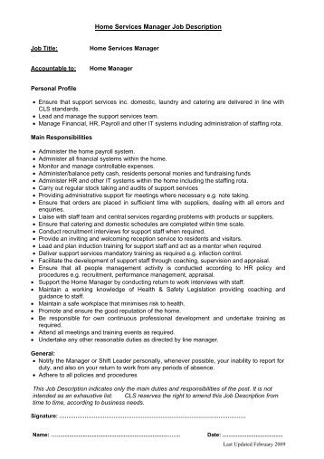 bar manager job description