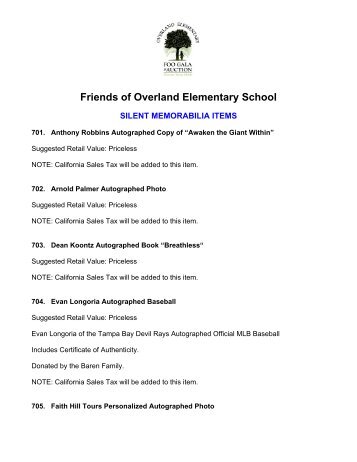Friends of Overland Elementary School - The Gavel Group
