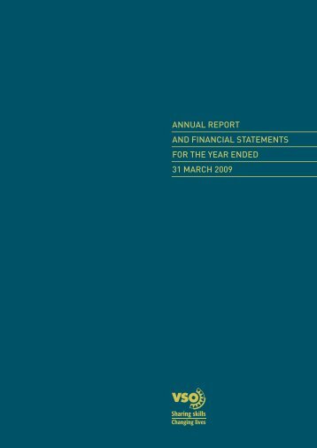 Annual Report and Financial Statement 2008-09 - VSO