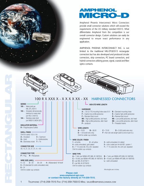 Rectangular Connectors - Amphenol Canada