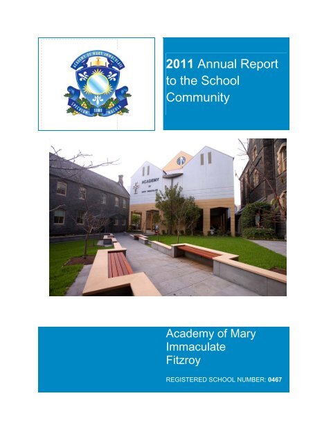 2011 Annual Report to the Community - Academy of Mary Immaculate