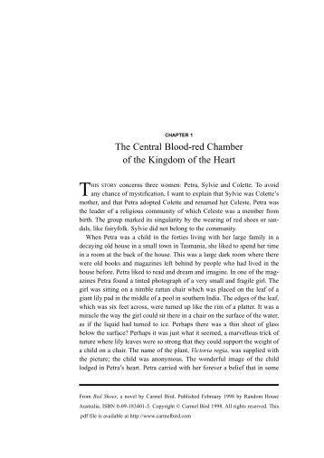 Five chapters and their footnotes - Carmel Bird