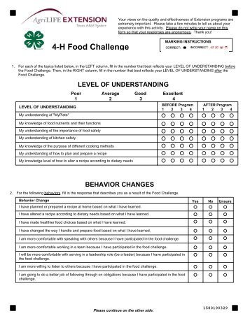 4-H Food Challenge - Texas 4-H and Youth Development