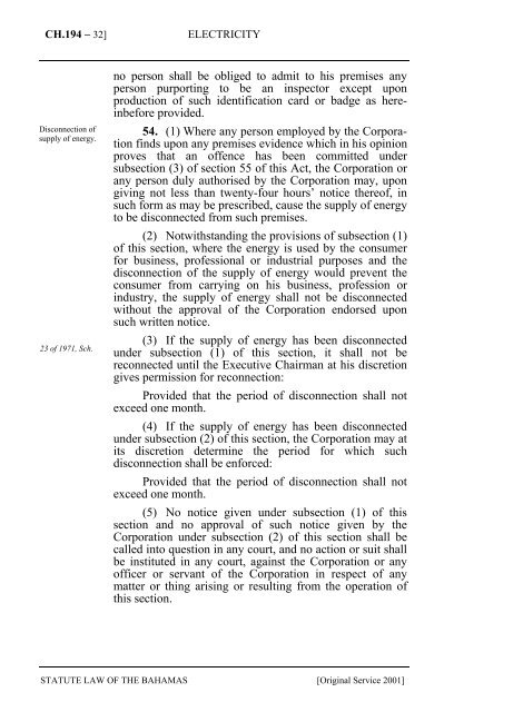 Electricity Act - The Bahamas Laws On-Line - The Government of ...
