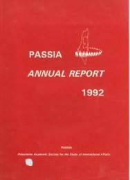 PASSIA Annual Report 1992 - PASSIA Online Store