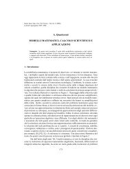 A. Quarteroni MODELLI MATEMATICI, CALCOLO SCIENTIFICO E ...