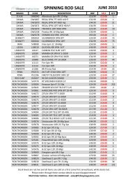 spinning rod sale june 2010