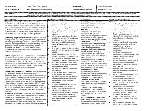 Job Description: Project Officer (Salary Scale 4 ... - ReliefWeb