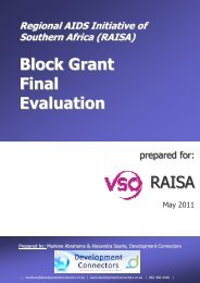 external evaluation of the RAISA programme - VSO