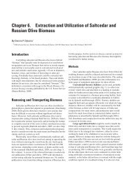 Extraction and Utilization of Saltcedar and Russian Olive Biomass