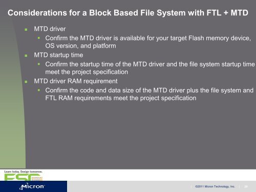 Choosing a Linux Flash File System - Micron