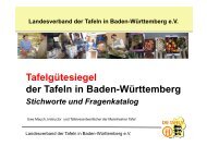 Landesverband der Tafeln in Baden-WÃ¼rttemberg eV ...