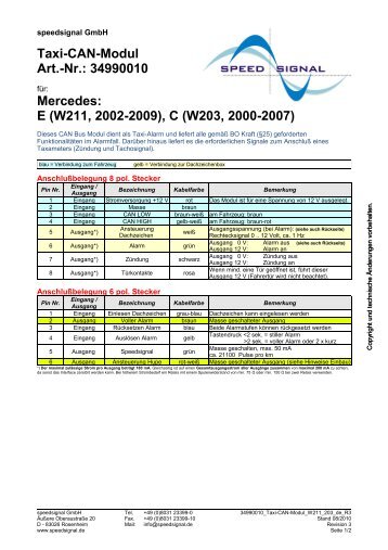 E (W211, 2002-2009), C - speedsignal.de