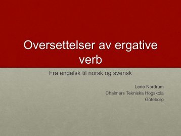 Translations of 'ergative' verbs