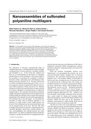 Nanoassemblies of sulfonated polyaniline multilayers - ARPAL