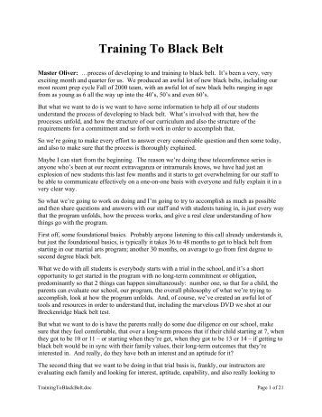 Black Belt Essay Taekwondo