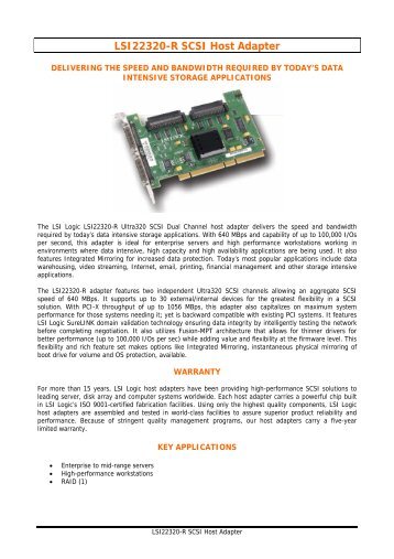 LSI22320-R SCSI Host Adapter