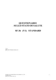 questionario sullo stato di salute sf-36 (v1) standard - Acmt-Rete