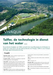 Tailfer, de technologie in dienst van het water â¦ - Vivaqua