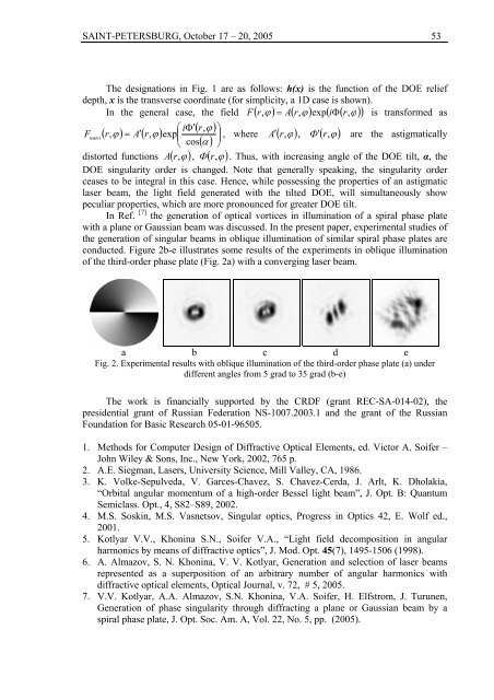 Proceedings of Topical Meeting on Optoinformatics (pdf-format, 1.21 ...