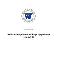 Skalowanie przetwornika przyspieszeÅ typu ADXL