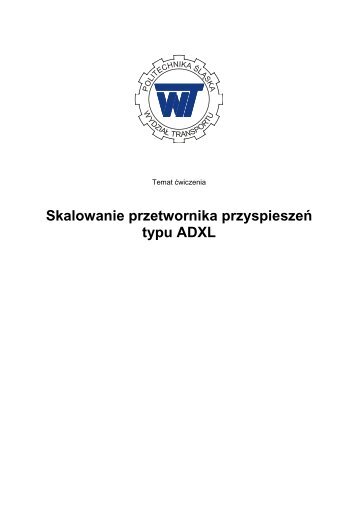 Skalowanie przetwornika przyspieszeÅ typu ADXL