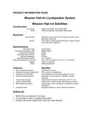 Mission FS2-AV Loudspeaker System Mission FS2 ... - Supersonido