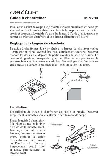 Guide à chanfreiner - Lee Valley Tools